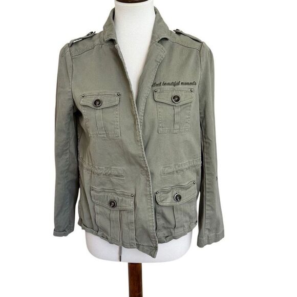 Matilda Jane Good Hart Austin Cargo Jacket Olive Green Size XS - Picture 1 of 7